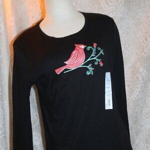 Croft & Barrow small Christmas classic tee  NWT